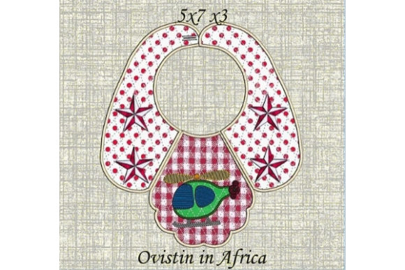 Cute Helicopter Baby Bib for Small Hoops
