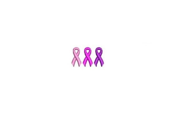 Mini Ribbons Cancer Awareness Embroidery Design