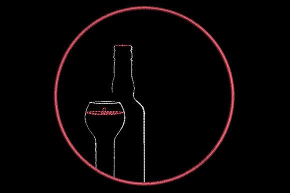 Wine Glass and Bottle Embroidery Design Review