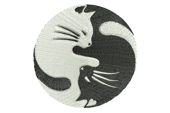 Ying Yang Cats Embroidery Review